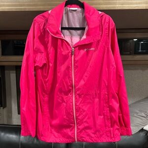 Columbia Plus Size Women’s Windbreaker Jacket With Hood Size 1X